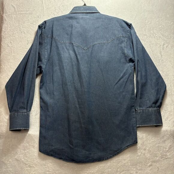 American Classic (AC) Avalon Blue Denim Jacket size Large Mens Pearl snaps - Picture 7 of 10
